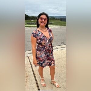 Flattering Printed Wrap Dress | V-Neck | Short Sleeve | Everyday to Event